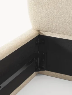 Cama tapizada redondeada en tejido bouclé Alba