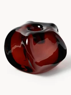 Candelabro artesanal de vidrio Solon