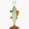 Candelabro artesanal de vidrio borosilicato Fish