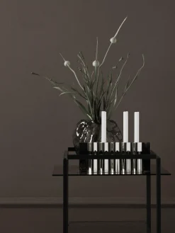 Candelabro de acero inoxidable Ripply