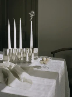 Candelabro de acero inoxidable Ripply