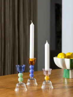Candelabro de vidrio borosilicato Perle