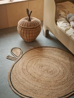 Cesta artesanal de ratán Apple