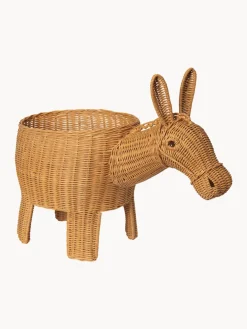 Cesta artesanal de ratán Donkey