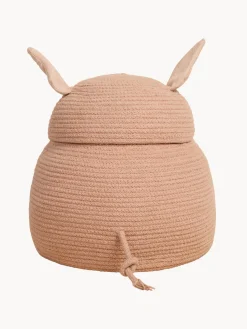 Cesta de almacenamiento artesanal con tapa Peggy the Pig