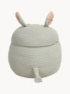 Cesta de almacenamiento artesanal con tapa Henry the Hippo