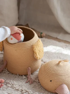 Cesta de almacenamiento artesanal con tapa Charlie the Chicken