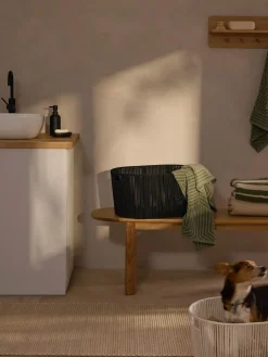 Cesta de ropa artesanal de cuerda Gabe