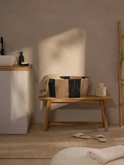 Cesta de ropa artesanal de cuerda Gabe