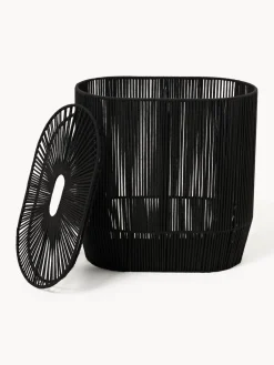 Cesta de ropa doble artesanal de cuerda Gabe