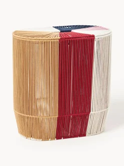 Cesta de ropa doble artesanal de cuerda Gabe