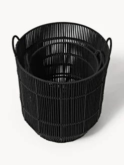 Cestas de ropa artesanales de cuerda, 2 uds.