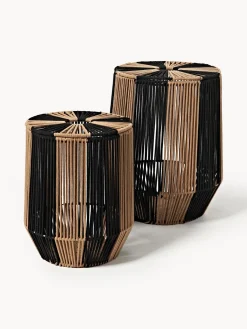 Cestas de ropa artesanales de cuerda, 2 uds.