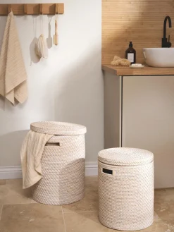 Cestas de ropa con tapa Lurdes, 2 uds.