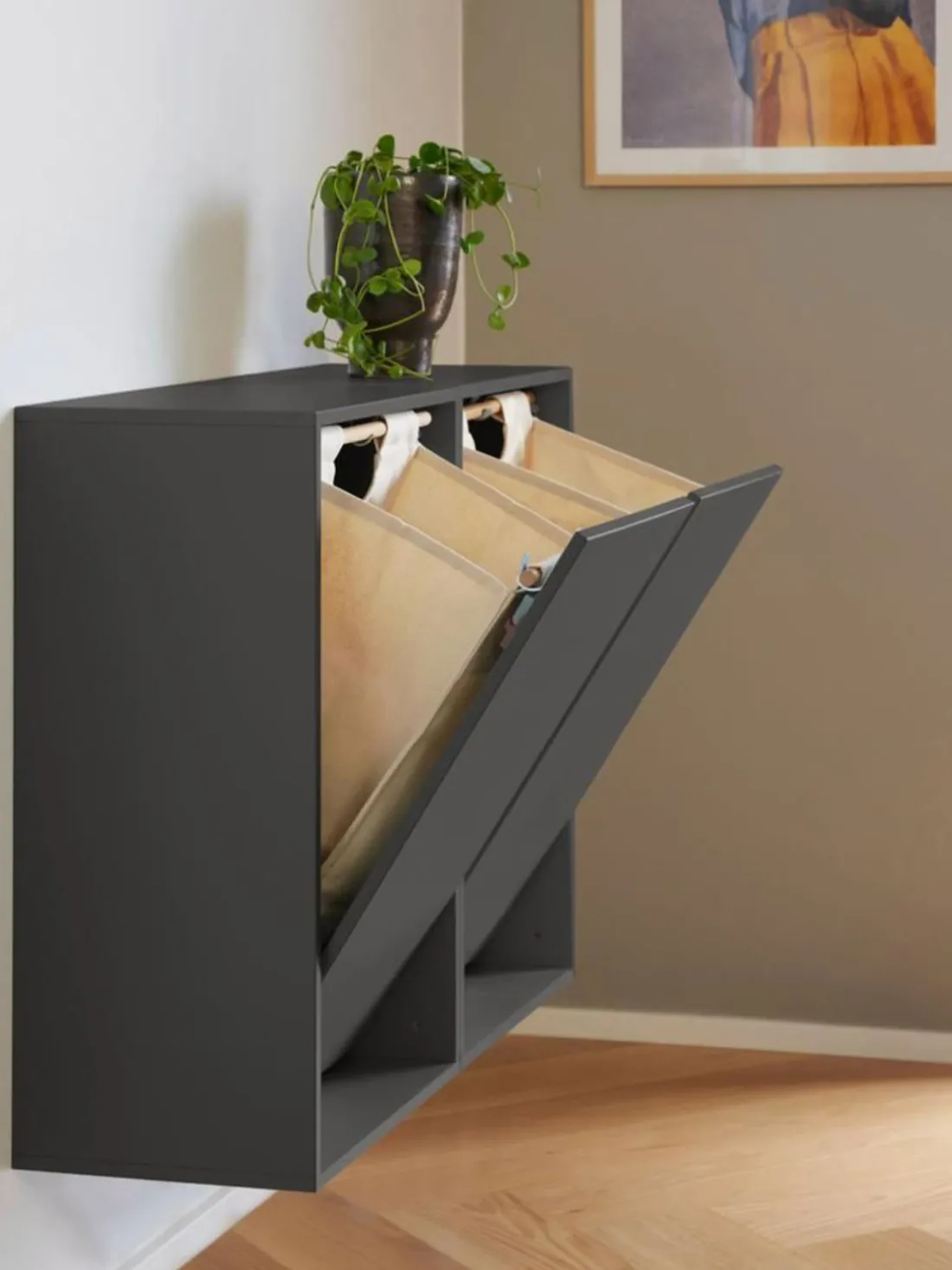 Cesto para la ropa Black Raven para colgar