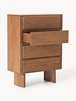 Cómoda artesanal de madera de roble Chandler