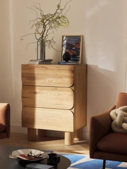 Cómoda de madera de roble Cadi