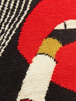 Cojín artesanal de lana Lips Smolder