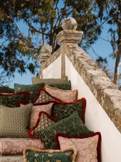 Cojín artesanal para exterior Janis