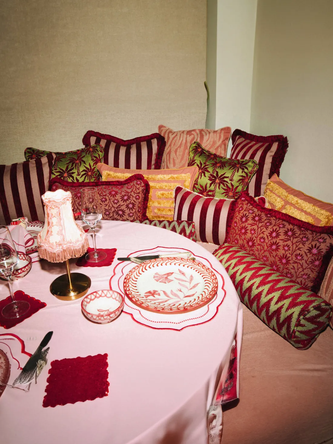 Cojín artesanal para exterior Laura