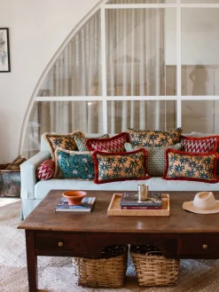 Cojín artesanal para exterior Laura