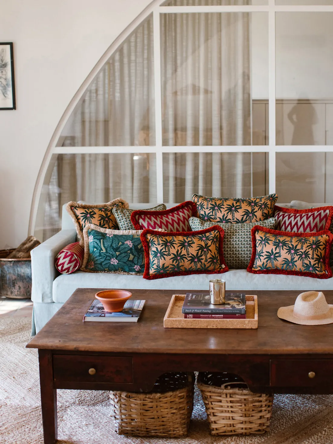 Cojín artesanal para exterior Laura