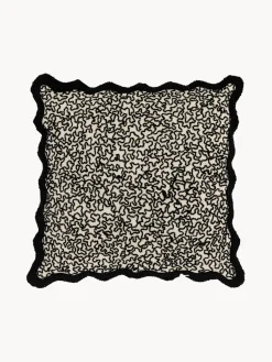 Cojín de algodón con borde festoneado Tabor