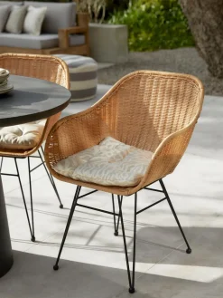 Cojín de asiento para exterior estampado jacquard Ortun