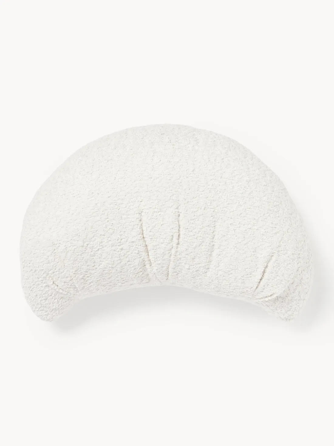 Cojín en forma de croissant en tejido bouclé Fraincois