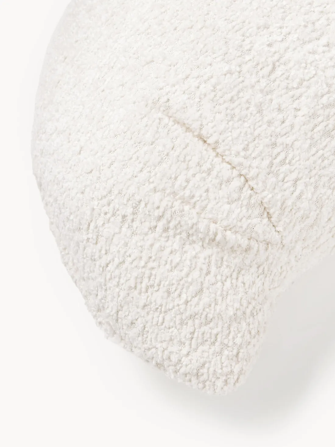 Cojín en forma de croissant en tejido bouclé Fraincois