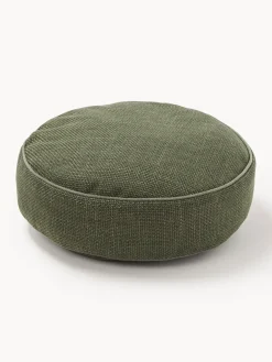 Cojín redondo decorativo con ribete Aya