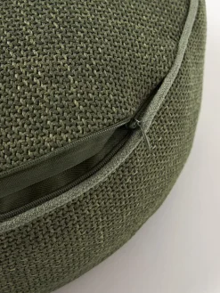 Cojín redondo decorativo con ribete Aya