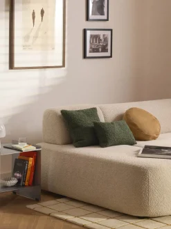 Cojín redondo decorativo con ribete Aya