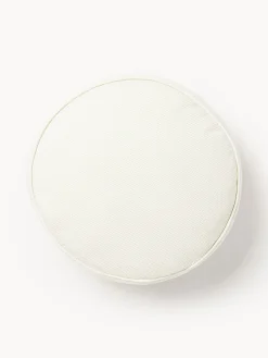 Cojín redondo en tejido bouclé con ribete Aya