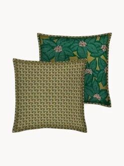 Cojín reversible artesanal para exterior Janis & Michelle