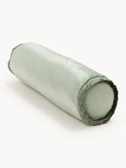 Cojín rulo co flecos Nikita