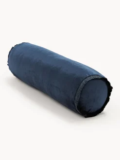 Cojín rulo co flecos Nikita