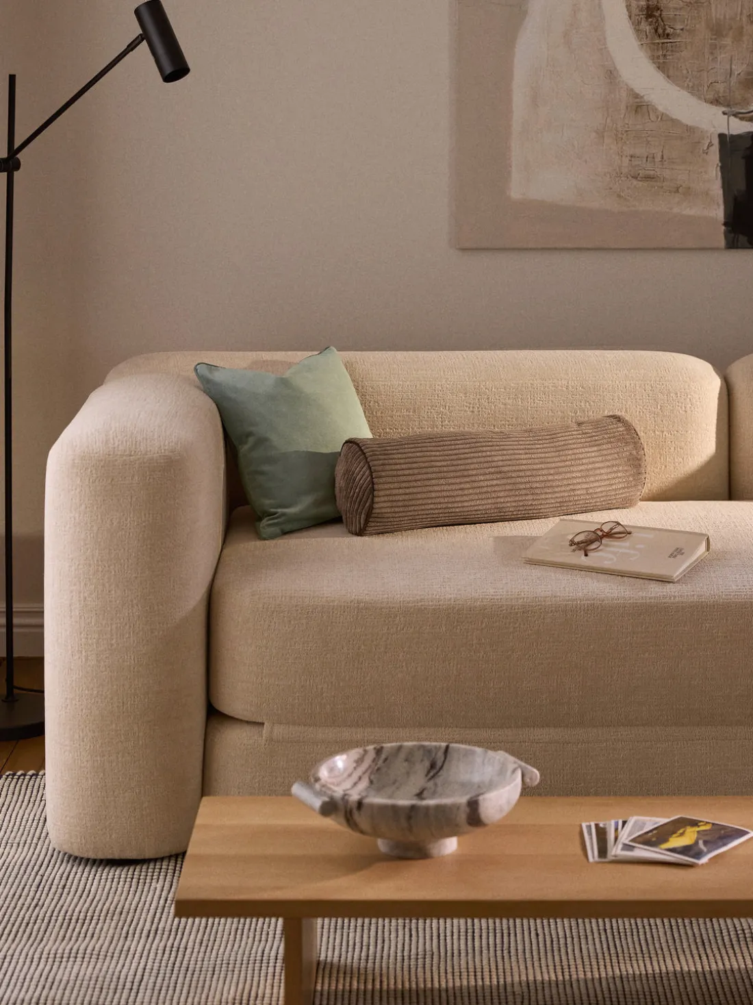 Cojín rulo de pana Kylen