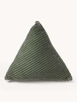 Cojín triangular de pana Kylen
