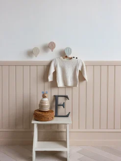 Colgadores de pared artesanales de madera de haya Ballon, 3 uds.