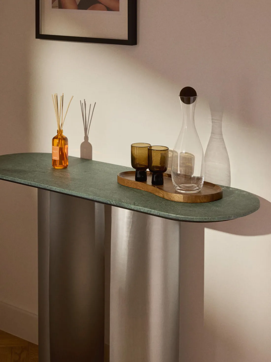 Consola con tablero de mármol Noam