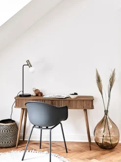 Consola de madera con puertas enrollables y frente acanalado Barbier