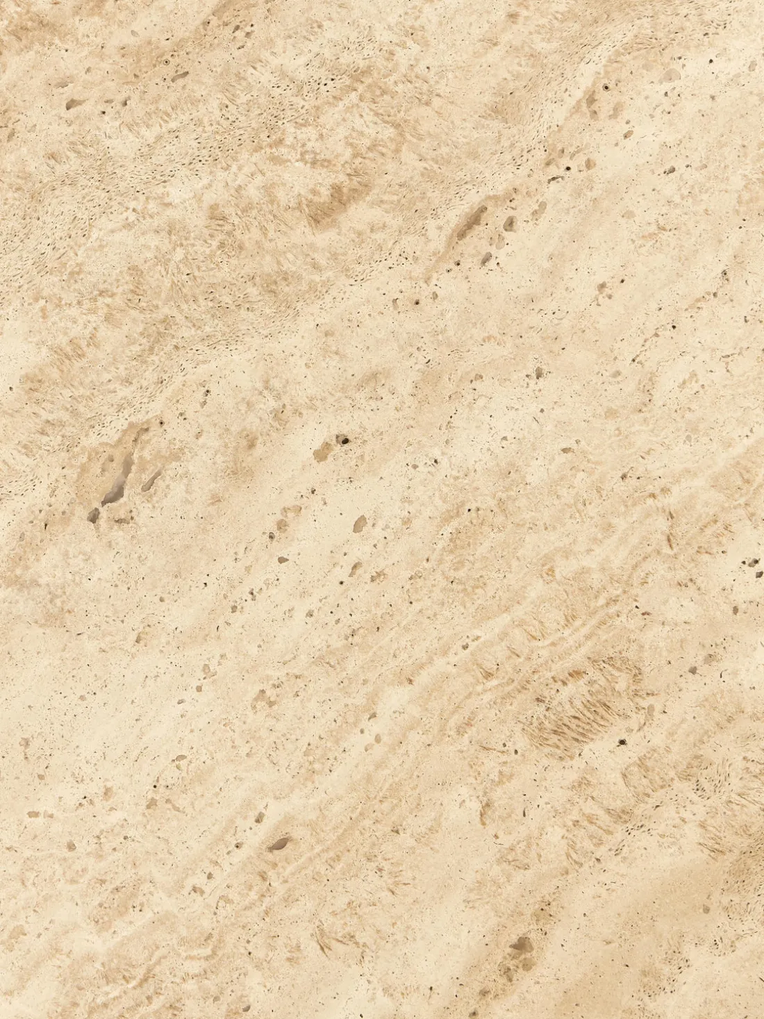 Consola de madera de roble con tablero de travertino Chandler