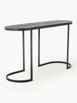 Consola de metal con tablero de madera Carter