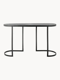 Consola de metal con tablero de madera Carter