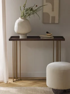 Consola de recibidor de madera de mango Luca