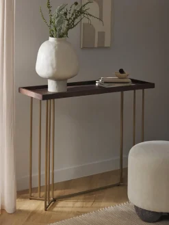 Consola de recibidor de madera de mango Luca