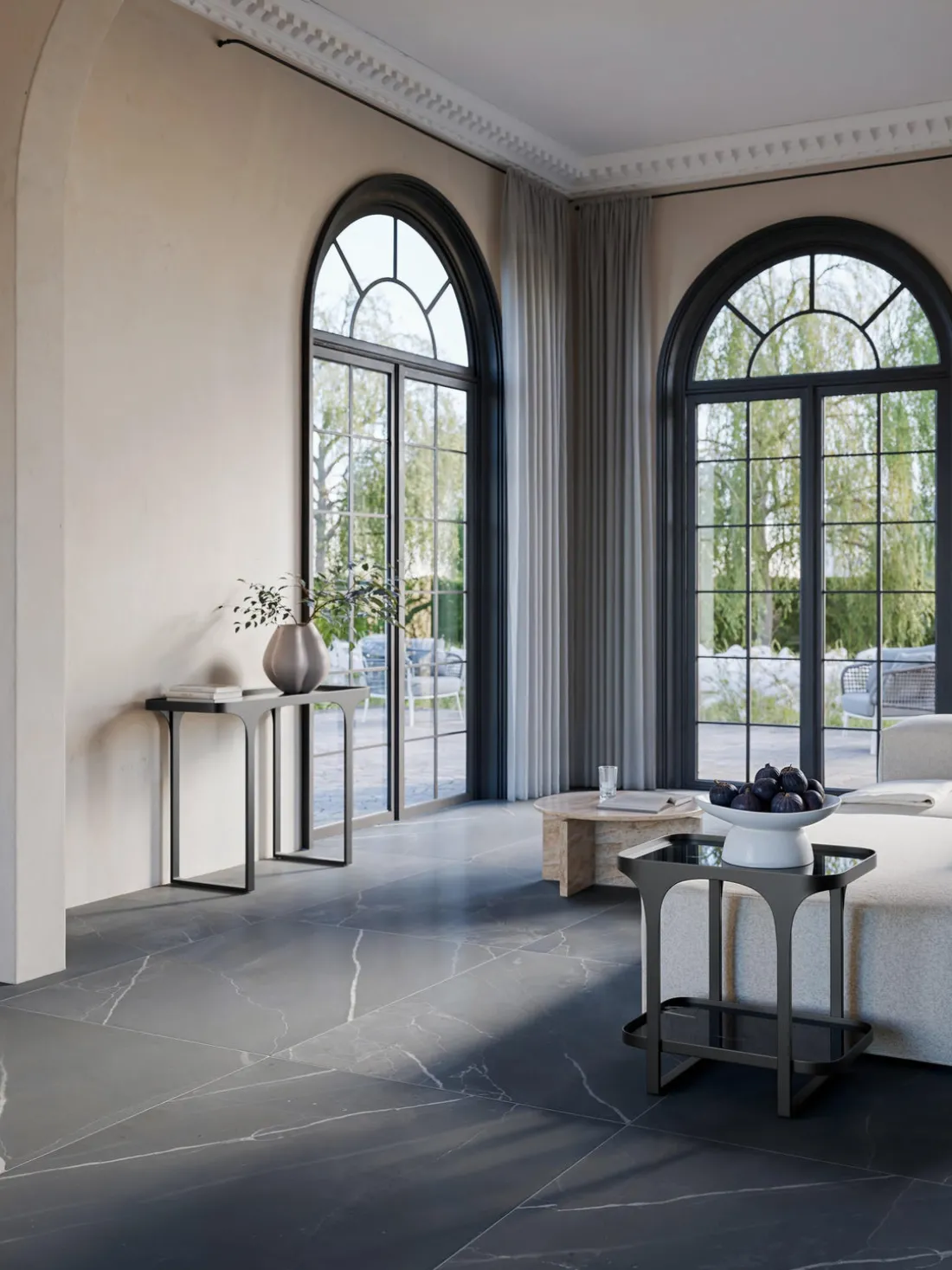 Consola en look mármol Bella