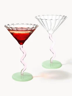 Copas de cóctel de vidrio de borosilicato Curve, 2 uds.