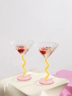Copas de cóctel de vidrio de borosilicato Curve, 2 uds.